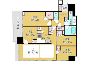 パークタワー晴海 33階 人気の角部屋